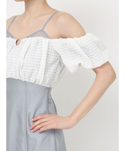 RESEXXY（リゼクシー）の「チェックコンビマーメイドワンピース（ワンピース・レディース・ホワイト/ブラック/ブルー・FREE）」の17枚目の写真