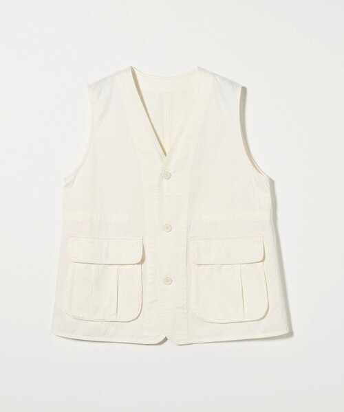 BEAUTY&YOUTH UNITED ARROWS(ビューティーアンドユースユナイテッドアローズ)の「キュプラブレンド Vネック ベスト(ベスト・レディース・ベージュ/ホワイト/ダークグレー・FREE)」の21枚目の写真
