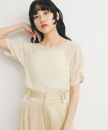 KBF | シャーリングシアートップス(Tシャツ/カットソー)