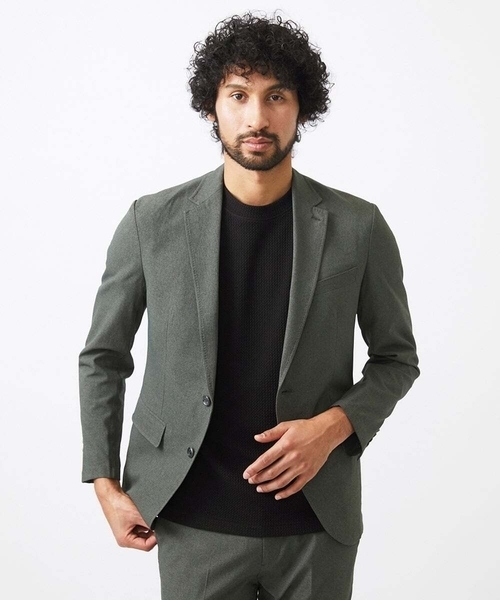 MICHEL KLEIN HOMME (ミッシェルクランオム)の「【セットアップ】メッシュテーラードジャケット(テーラードジャケット・メンズ・ブラック/カーキ・MEDIUM/LARGE/X-LARGE)」の12枚目の写真