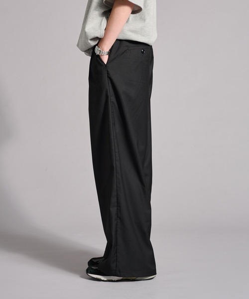 ★woohwa★2TUCK TAP WIDE SLACKS★正規品/韓国送料込 2 TUCK WIDE SLACKS / ツータックワイドスラックス(スラックス