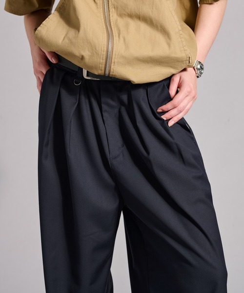 WETTEMPT（ウィテンプト）の「2 TUCK WIDE SLACKS / ツータックワイドスラックス（スラックス・メンズ・ネイビー/ブラック/グレー・SMALL/MEDIUM/LARGE）」の10枚目の写真