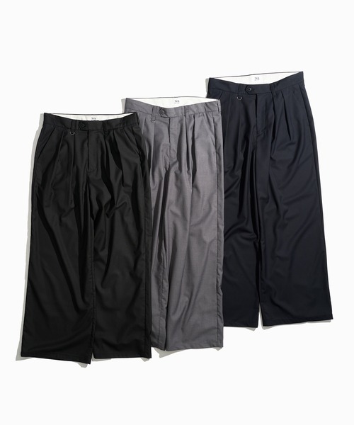 2tuck wide Slacks / ツータックワイドスラックス セール】2 TUCK WIDE SLACKS / ツータックワイドスラックス