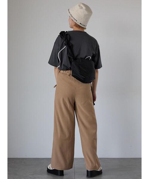 ehka sopo（エヘカソポ）の「ライン柄Tシャツ（Tシャツ/カットソー・レディース・ラベンダー/オフホワイト/チャコールグレー・F）」の14枚目の写真