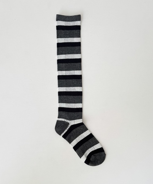 CANAL JEAN（キャナルジーン）の「Miller　ボーダーロングソックス（ソックス/靴下・レディース・グリーン系その他/レッド系その他/グレー系その他・ONE SIZE）」の11枚目の写真