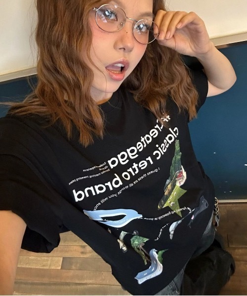 AsRiRe（アスリレイ）の「新色追加　SummerCollection/バカンスミックスTシャツ（Tシャツ/カットソー・レディース・ホワイト/ネイビー/ライトグレー/ブラック/ブラック系/ホワイト系/アイボリー・M）」の4枚目の写真