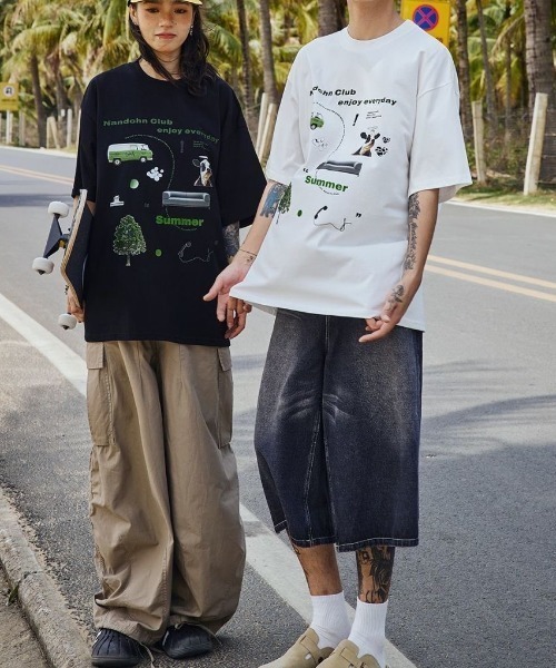 PAIN OR PLEASURE★韓国★人気★VERA RIBBON TEE Tシャツ/追跡付 セール】新色追加 SummerCollection/バカンスミックスTシャツ（T