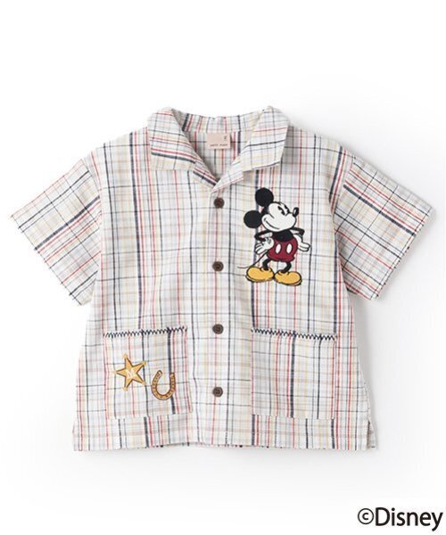 petit main（プティマイン）の「【Disney】開衿半袖シャツ（シャツ/ブラウス・キッズ・カラフル/ブラウン/キナリ・100cm/130cm/110cm/120cm/90cm/80ｃｍ）」の3枚目の写真