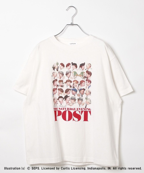 LEPSIM（レプシィム）の「【The Saturday Evening Post】プリントT　494520（Tシャツ/カットソー・レディース・杢グレー/オフホワイト/レッド/ピンク/チャコールグレー/レッド系その他/ホワイト系その他/ブルー系その他・FREE）」の3枚目の写真