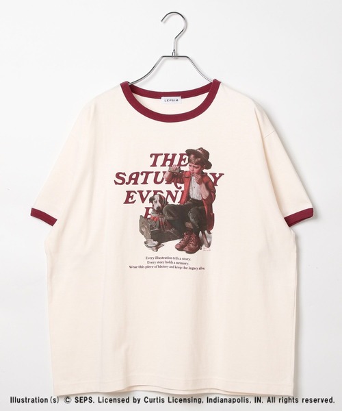 LEPSIM（レプシィム）の「【The Saturday Evening Post】プリントT　494520（Tシャツ/カットソー・レディース・杢グレー/オフホワイト/レッド/ピンク/チャコールグレー/レッド系その他/ホワイト系その他/ブルー系その他・FREE）」の8枚目の写真