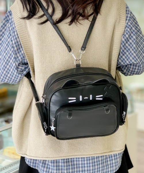 gossip!ロサンゼルス(ゴシップロサンゼルス)の「Y2Kガーリー*3WAYねこ型痛バッグ(ショルダーバッグ・レディース・ブラウン/オフホワイト/ブルー/シルバー/ブラック・FREE)」の17枚目の写真