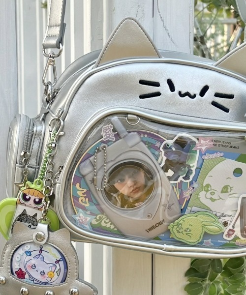 ♡kr2hkr♡　ふわコロショルダー　ユキエモン3点セット Y2Kガーリー＊3WAYねこ型痛バッグ（ショルダーバッグ）｜gossip