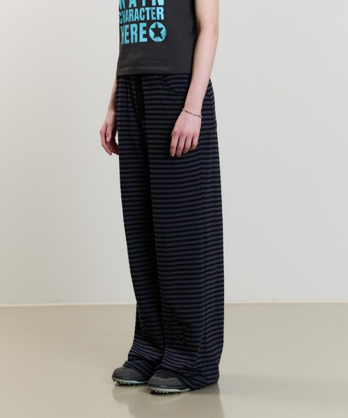 LUVISTRUE（ラヴイズトゥルー）の「SM STAR PANTS（スウェットパンツ・レディース・チャコール/ピンク/ブラック・FREE）」の11枚目の写真
