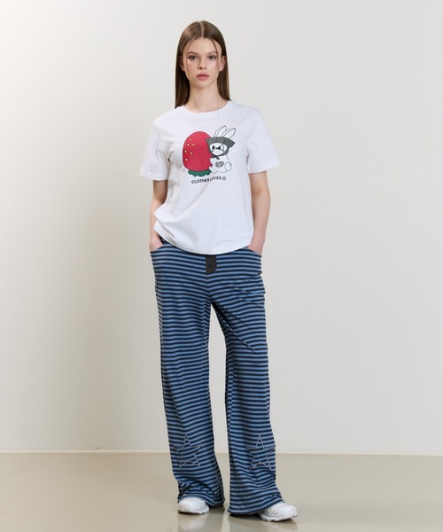 LUVISTRUE（ラヴイズトゥルー）の「SM STAR PANTS（スウェットパンツ・レディース・チャコール/ピンク/ブラック・FREE）」の6枚目の写真