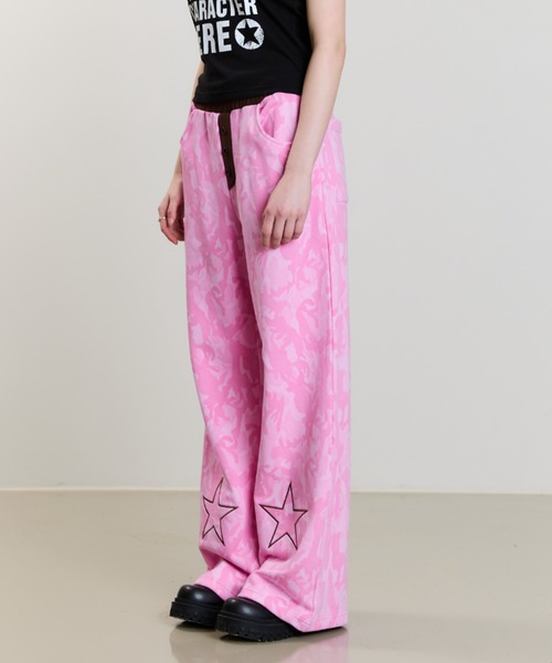 LUVISTRUE（ラヴイズトゥルー）の「SM STAR PANTS（スウェットパンツ・レディース・チャコール/ピンク/ブラック・FREE）」の17枚目の写真