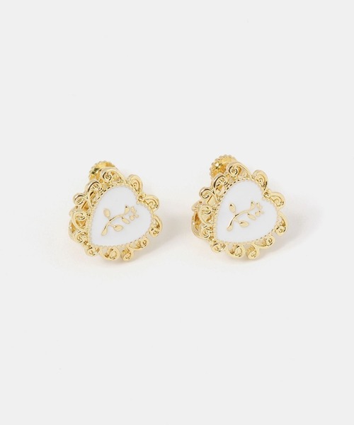 FOREVER 21(フォーエバー トゥエンティーワン)の「モチーフイヤリング(イヤリング・レディース・ブラック/ホワイト系その他/バーガンディー・FREE)」の5枚目の写真