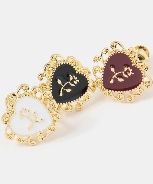 FOREVER 21(フォーエバー トゥエンティーワン)の「モチーフイヤリング(イヤリング・レディース・ブラック/ホワイト系その他/バーガンディー・FREE)」の7枚目の写真