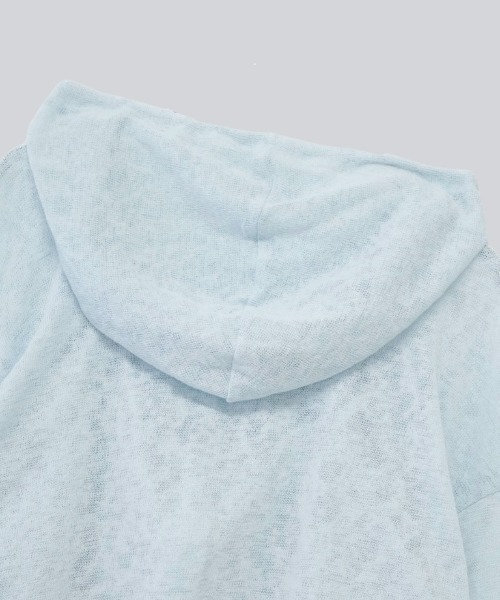 Uenui(ウニュイ)の「ドローストリングデザイン シアーパーカー(Tシャツ/カットソー・レディース・ホワイト/ピンク/ベージュ/ブラック/ブルー・FREE)」の20枚目の写真