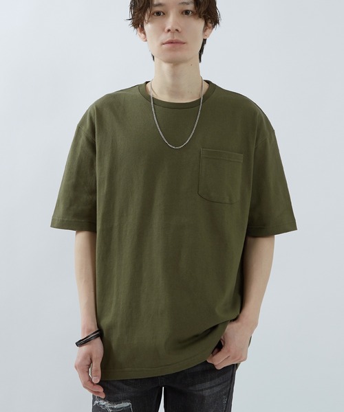 improves（インプローブス）の「USAコットン 半袖 ポケTEE（Tシャツ/カットソー・メンズ・グレー/ブラック/カーキ/ネイビー/ベージュ/ホワイト・LARGE/MEDIUM）」の5枚目の写真