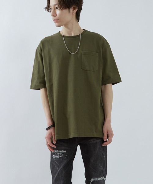 improves（インプローブス）の「USAコットン 半袖 ポケTEE（Tシャツ/カットソー・メンズ・グレー/ブラック/カーキ/ネイビー/ベージュ/ホワイト・LARGE/MEDIUM）」の7枚目の写真