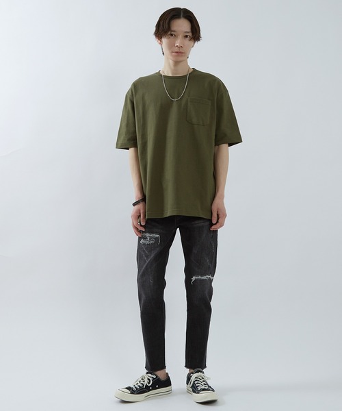 improves（インプローブス）の「USAコットン 半袖 ポケTEE（Tシャツ/カットソー・メンズ・グレー/ブラック/カーキ/ネイビー/ベージュ/ホワイト・LARGE/MEDIUM）」の11枚目の写真