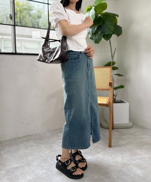 mebole(メボレ)の「バルーンオープンネックトップ(Tシャツ/カットソー・レディース・ブラック/ホワイト・FREE)」の21枚目の写真