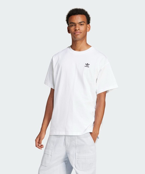 [adidas] プレミアム エッセンシャル オーバー Tシャツ(2color) アディダス プレミアム エッセンシャルズ Tシャツ - ブラック