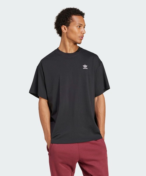 adidas/アディダストレフォイルロゴプリントTシャツ オーバー