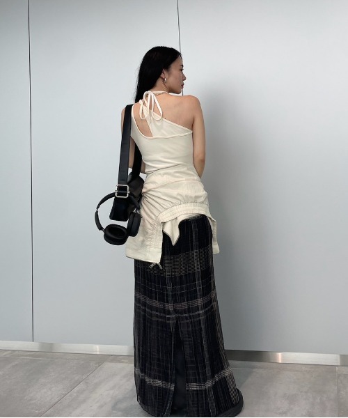 Ameri（アメリ）の「MEDI DIMENSIONAL KNIT TANK（タンクトップ・レディース・ブラック/ホワイト/レッド・FREE）」の5枚目の写真