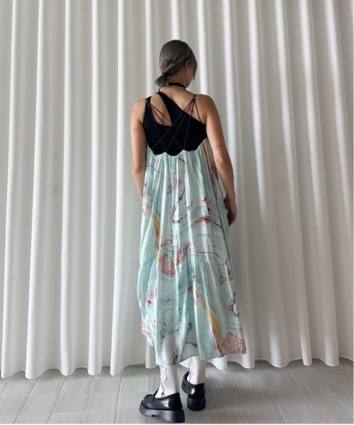 Ameri（アメリ）の「MEDI DIMENSIONAL KNIT TANK（タンクトップ・レディース・ブラック/ホワイト/レッド・FREE）」の15枚目の写真