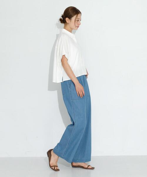 URBAN RESEARCH Sonny Label(アーバンリサーチサニーレーベル)の「リネン混クロップドドルマンシャツ(シャツ/ブラウス・レディース・オフホワイト/チャコールグレー/ベージュ・FREE)」の20枚目の写真