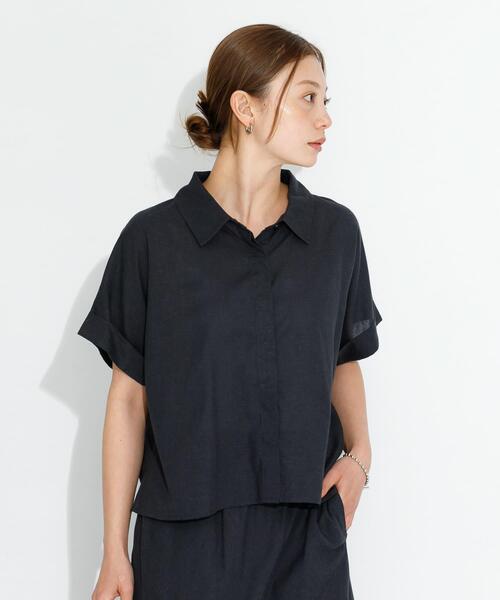 URBAN RESEARCH Sonny Label(アーバンリサーチサニーレーベル)の「リネン混クロップドドルマンシャツ(シャツ/ブラウス・レディース・オフホワイト/チャコールグレー/ベージュ・FREE)」の8枚目の写真