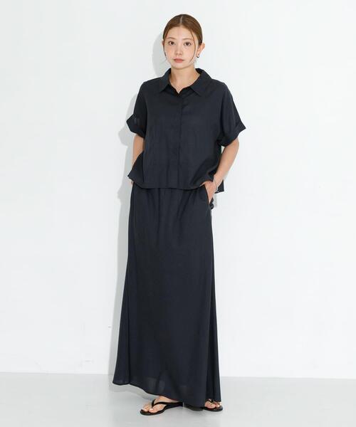 URBAN RESEARCH Sonny Label(アーバンリサーチサニーレーベル)の「リネン混クロップドドルマンシャツ(シャツ/ブラウス・レディース・オフホワイト/チャコールグレー/ベージュ・FREE)」の18枚目の写真