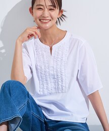 【INDIVI 】ネイビー 半袖トップス 13号　タグ付き INDIVI 】ネイビー 半袖トップス 13号 タグ付き - メルカリ