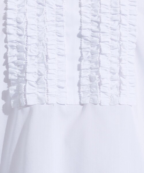 INDIVI（インディヴィ）の「【洗える】胸元タックフリルブラウス（シャツ/ブラウス・レディース・ホワイト/ブルー系7/グレー系2/ブラック・34/19/15 /13/05/38）」の9枚目の写真