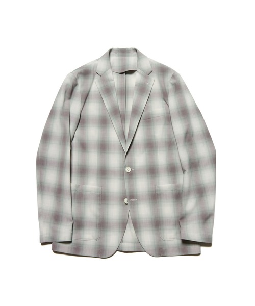SOPHNET.(ソフネット)の「HIGH-TWIST OMBRE CHECK JACKET(テーラードジャケット・メンズ・グレー/ブラウン・2/1/3/5/4)」の2枚目の写真