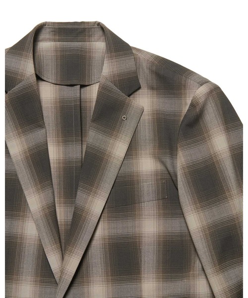 SOPHNET.(ソフネット)の「HIGH-TWIST OMBRE CHECK JACKET(テーラードジャケット・メンズ・グレー/ブラウン・2/1/3/5/4)」の9枚目の写真