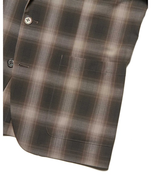 SOPHNET.(ソフネット)の「HIGH-TWIST OMBRE CHECK JACKET(テーラードジャケット・メンズ・グレー/ブラウン・2/1/3/5/4)」の10枚目の写真