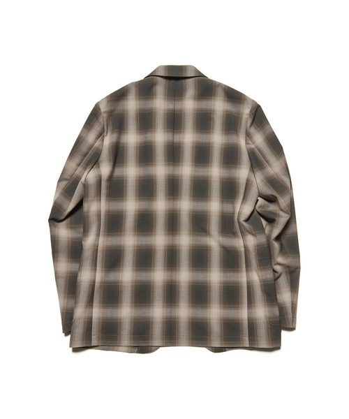 SOPHNET.(ソフネット)の「HIGH-TWIST OMBRE CHECK JACKET(テーラードジャケット・メンズ・グレー/ブラウン・2/1/3/5/4)」の8枚目の写真