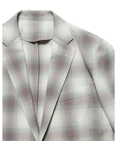 SOPHNET.(ソフネット)の「HIGH-TWIST OMBRE CHECK JACKET(テーラードジャケット・メンズ・グレー/ブラウン・2/1/3/5/4)」の6枚目の写真