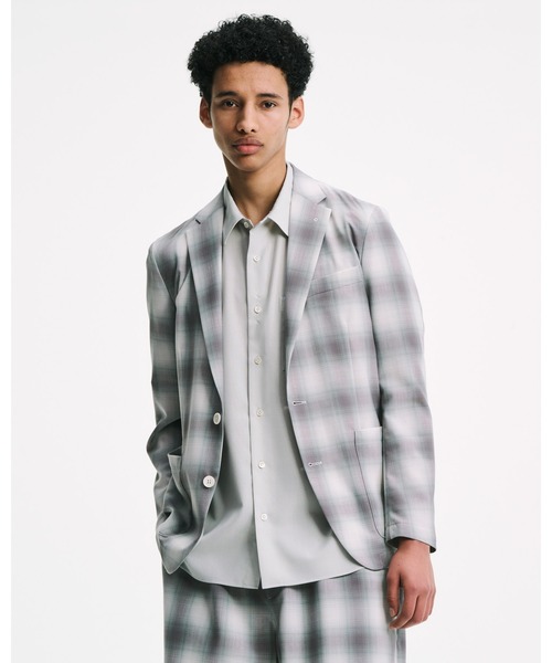 SOPHNET.(ソフネット)の「HIGH-TWIST OMBRE CHECK JACKET(テーラードジャケット・メンズ・グレー/ブラウン・2/1/3/5/4)」の3枚目の写真