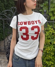 MEMECLE | 【 MEMECLE / メメクル 】33 プリントロゴ COWBOYS Tシャツ(Tシャツ/カットソー)