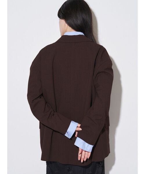 ELENDEEK(エレンディーク)の「ダブルブレストテーラージャケット(テーラードジャケット・レディース・グレー/ブラウン・FREE)」の19枚目の写真