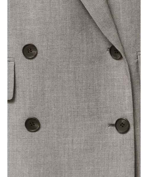 ELENDEEK(エレンディーク)の「ダブルブレストテーラージャケット(テーラードジャケット・レディース・グレー/ブラウン・FREE)」の6枚目の写真