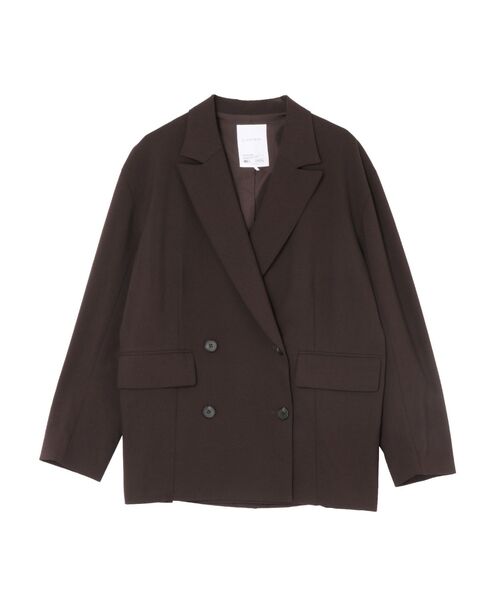 ELENDEEK(エレンディーク)の「ダブルブレストテーラージャケット(テーラードジャケット・レディース・グレー/ブラウン・FREE)」の7枚目の写真