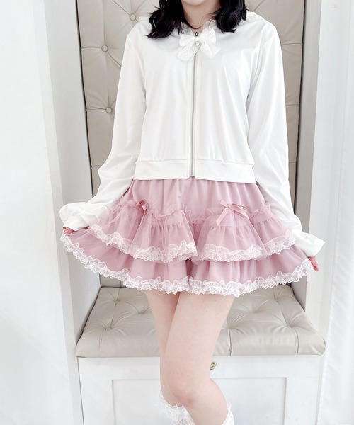 新品タグ付♡プリメロ♡ 2段チュール重ねフリルスカパン - ピンク♡ 2段チュール重ねフリルスカパン（スカート）｜MA*RS（アメーバー