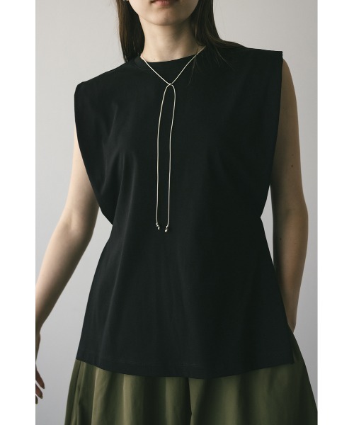 STYLEMIXER（スタイルミキサー）の「ショルダータックタンク（タンクトップ・レディース・ブラウン/ホワイト/ブラック/レッド・FREE）」の2枚目の写真