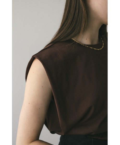 STYLEMIXER（スタイルミキサー）の「ショルダータックタンク（タンクトップ・レディース・ブラウン/ホワイト/ブラック/レッド・FREE）」の21枚目の写真