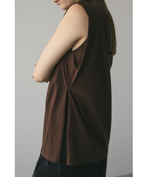 STYLEMIXER（スタイルミキサー）の「ショルダータックタンク（タンクトップ・レディース・ブラウン/ホワイト/ブラック/レッド・FREE）」の20枚目の写真