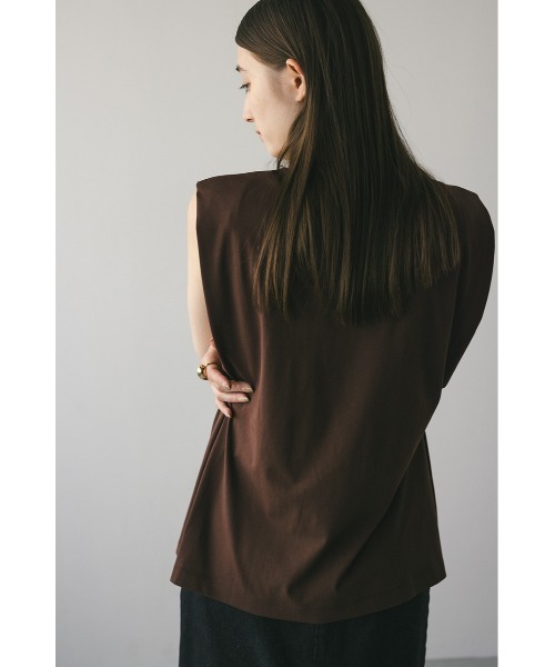 STYLEMIXER（スタイルミキサー）の「ショルダータックタンク（タンクトップ・レディース・ブラウン/ホワイト/ブラック/レッド・FREE）」の19枚目の写真